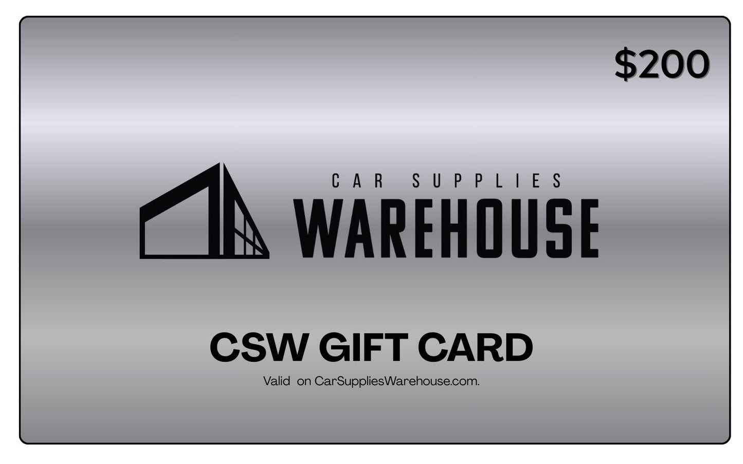 Car Supplies Warehouse Gift Card
