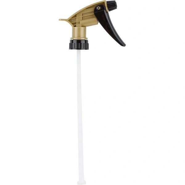 Tolco | Black/Gold Acid-Resistant Trigger Sprayer – 9.25" Dip Tube