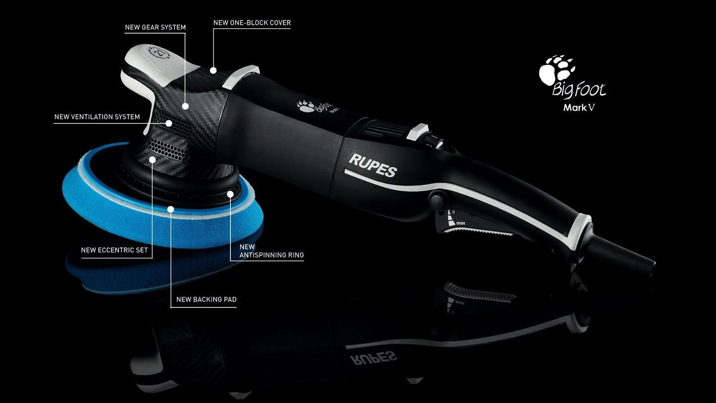 RUPES BigFoot LHR15 Mark V Random Orbital Polisher | Professional Paint Correction Machine