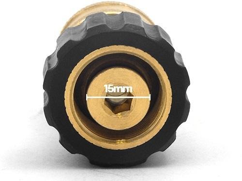 MTM HYDRO 3/8" QC Brass Coupler x M22 F 15mm Twist Coupler