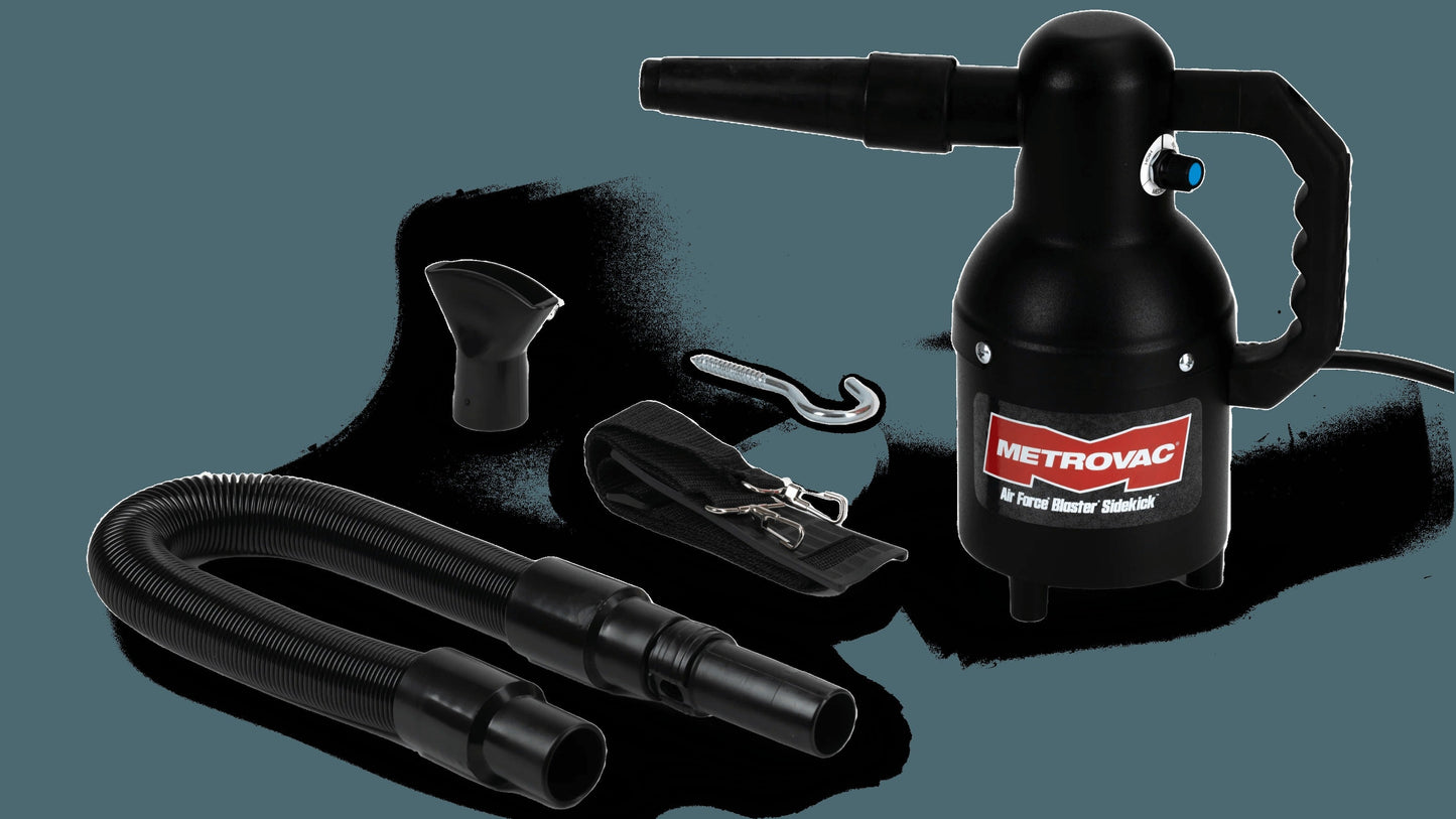 METROVAC Air Force Blaster Sidekick - Variable Speed Car Dryer & Interior Blow-Out Tool