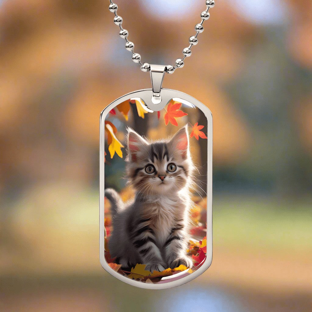 Autumn Kitten Necklace for Cat Lovers