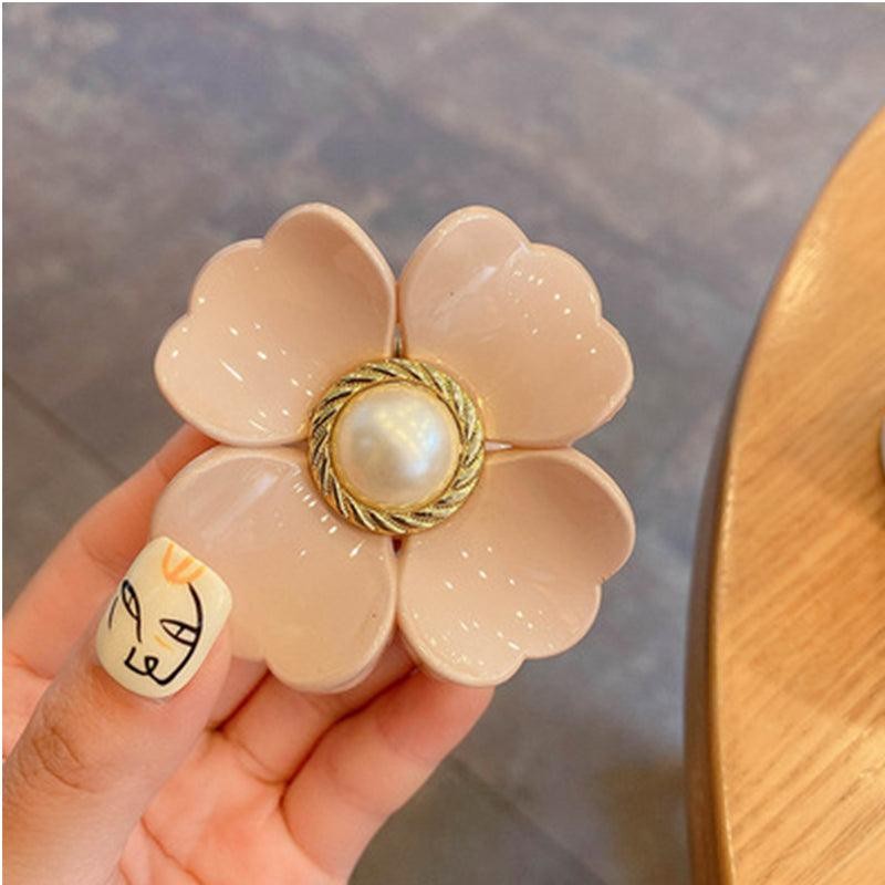 Sweet Flower Shape Hair Clips Women's Girls Hair Claw Chic Barrettes Claw Crab Hairpins Styling Bohemia Hair Jaw Clamps Medium Thick Hair Women