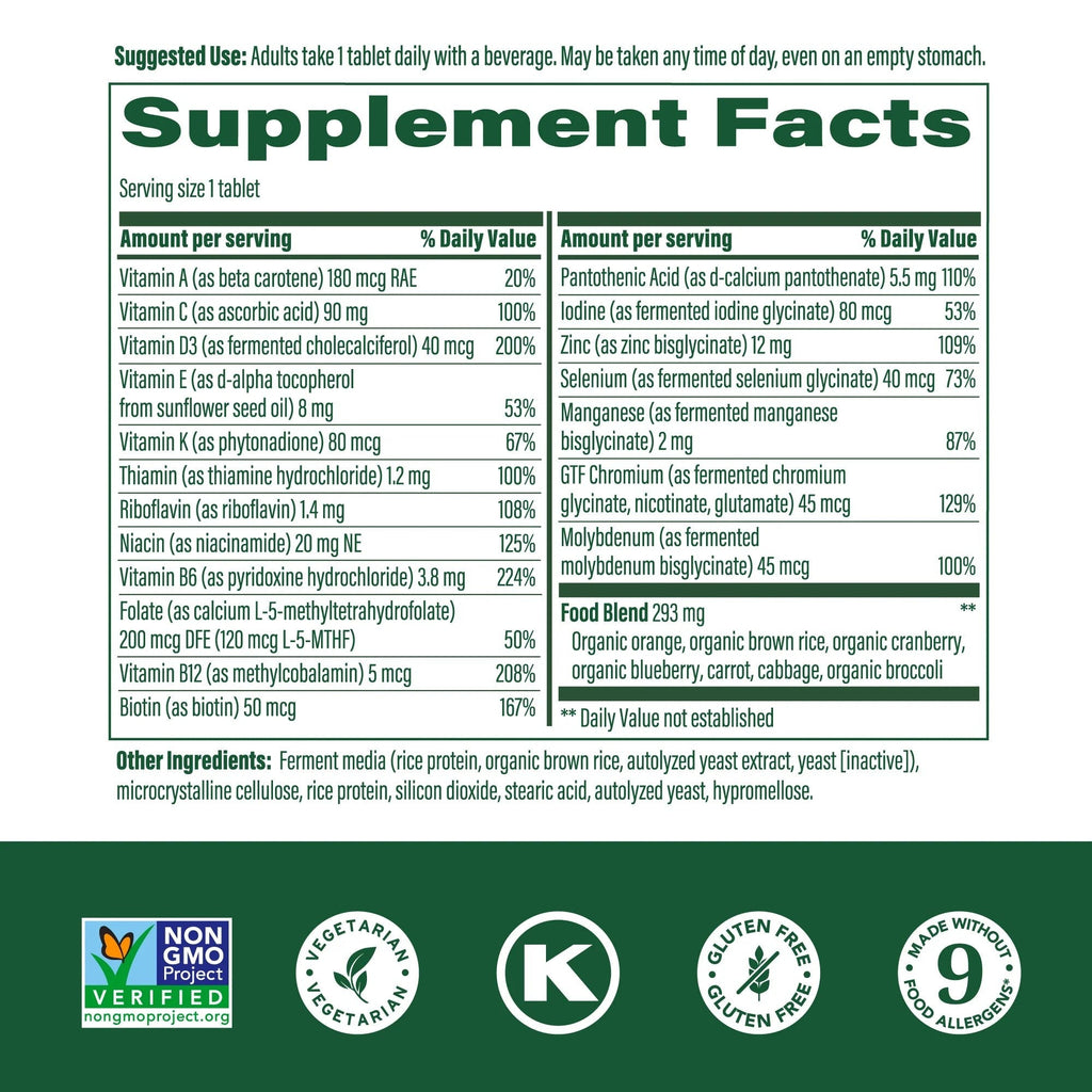 MEGAFOOD · Men over 55 one Daily Multivitamin