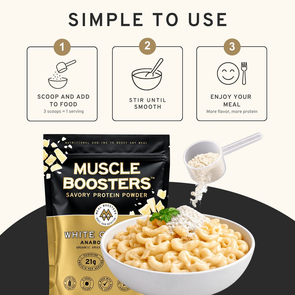 Muscle Boosters White Cheddar - Anabolic Blend