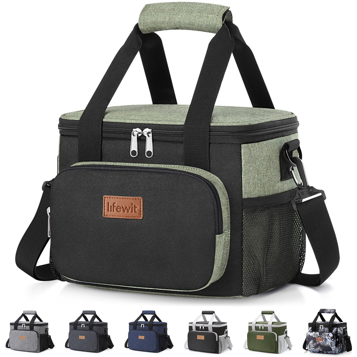 Lifewit Portion-Control Lunch Tote for Wellness Routines – 9L Insulated Bag for Fresh Salads and Snacks