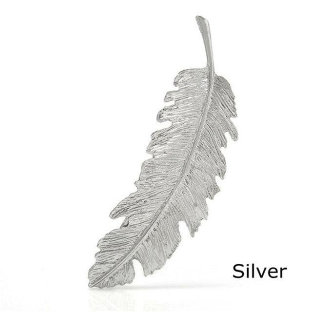 New Alloy Vintage Hair Clip Feather Leaf Shape Barrette Metal Hairpins Women's Lady Headwear Hair Accessories Non-slip Headwear Women's