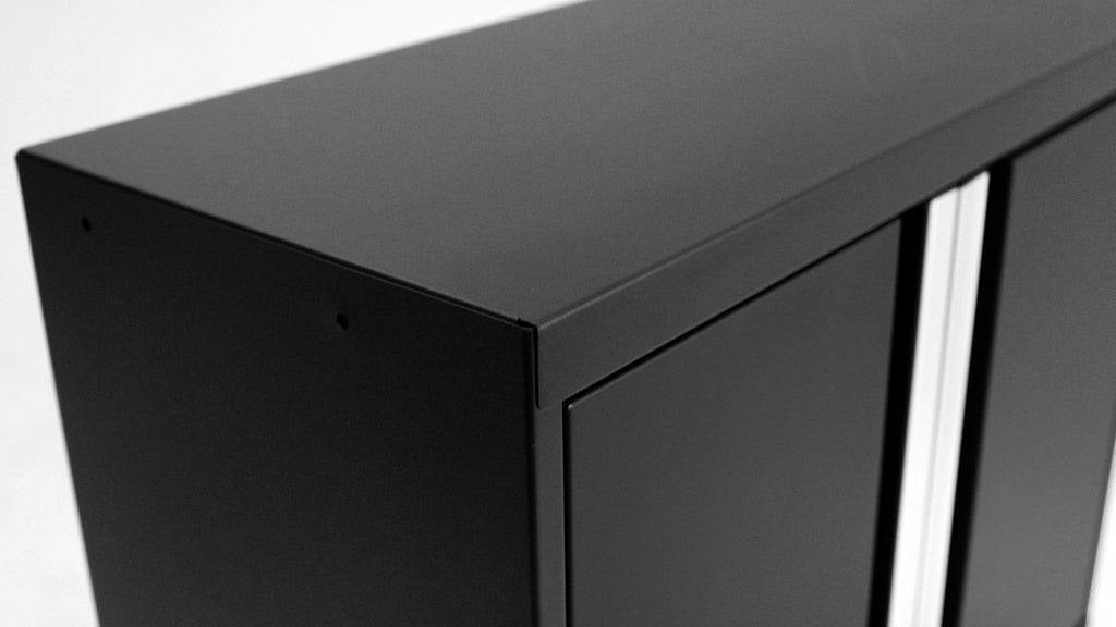 NewAge | Pro Series 7 Piece Cabinet Set with Base, Wall, Tool Drawer Cabinet, Lockers and 56 in. Worktop
