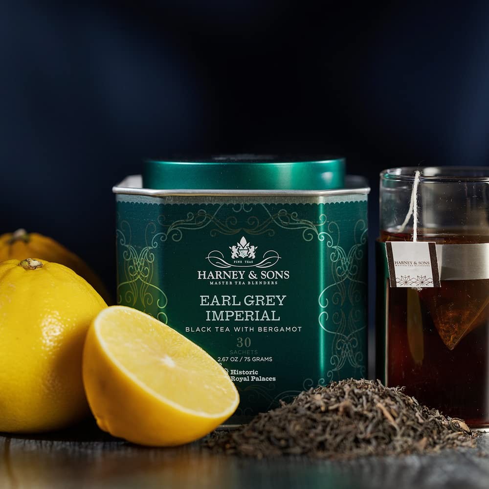 Harney & Sons HRP Earl Grey Imperial Tea – Mindful Coffee Replacement, Smooth Bergamot Black Tea with Vanilla and Honey Notes