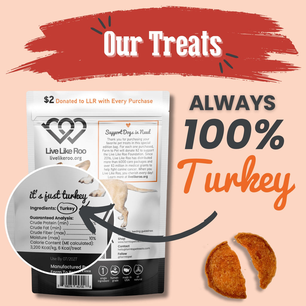 Live Like Roo Turkey Chips for Dogs | Dog Treats That Give Back