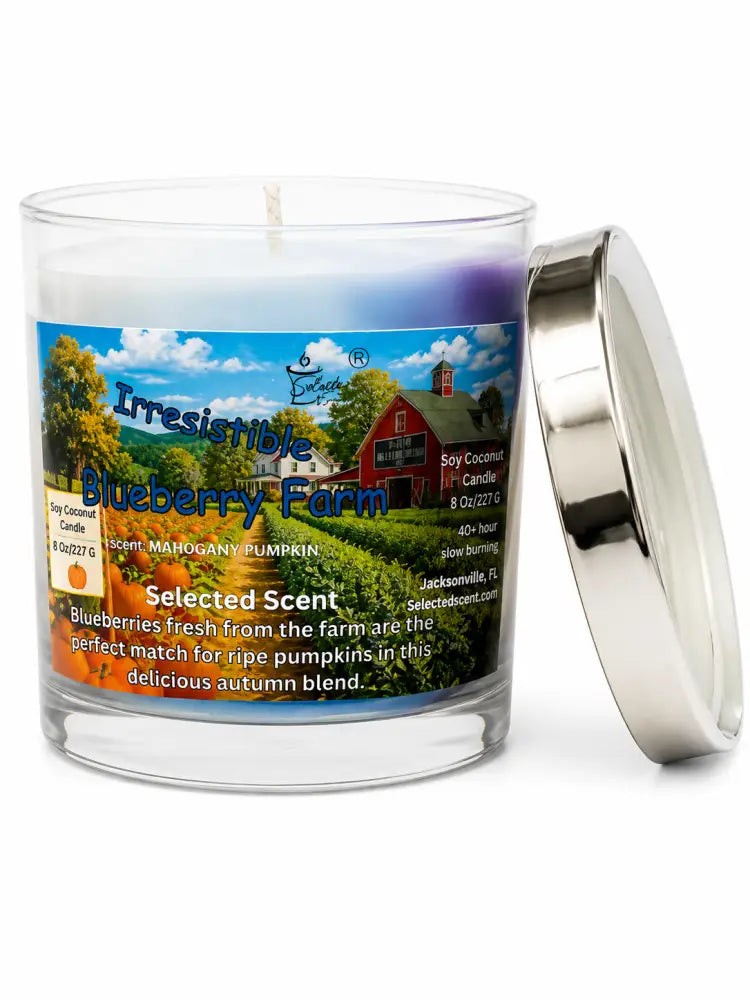 The Blueberry Farm Marbled 8 Ounce Candle