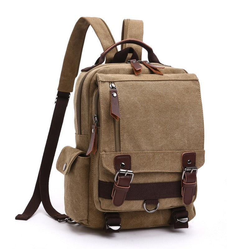 Canvas Backpack Men Travel Back Pack Multifunctional Shoulder Bag Women's Laptop Rucksack School Bags Female Daypack