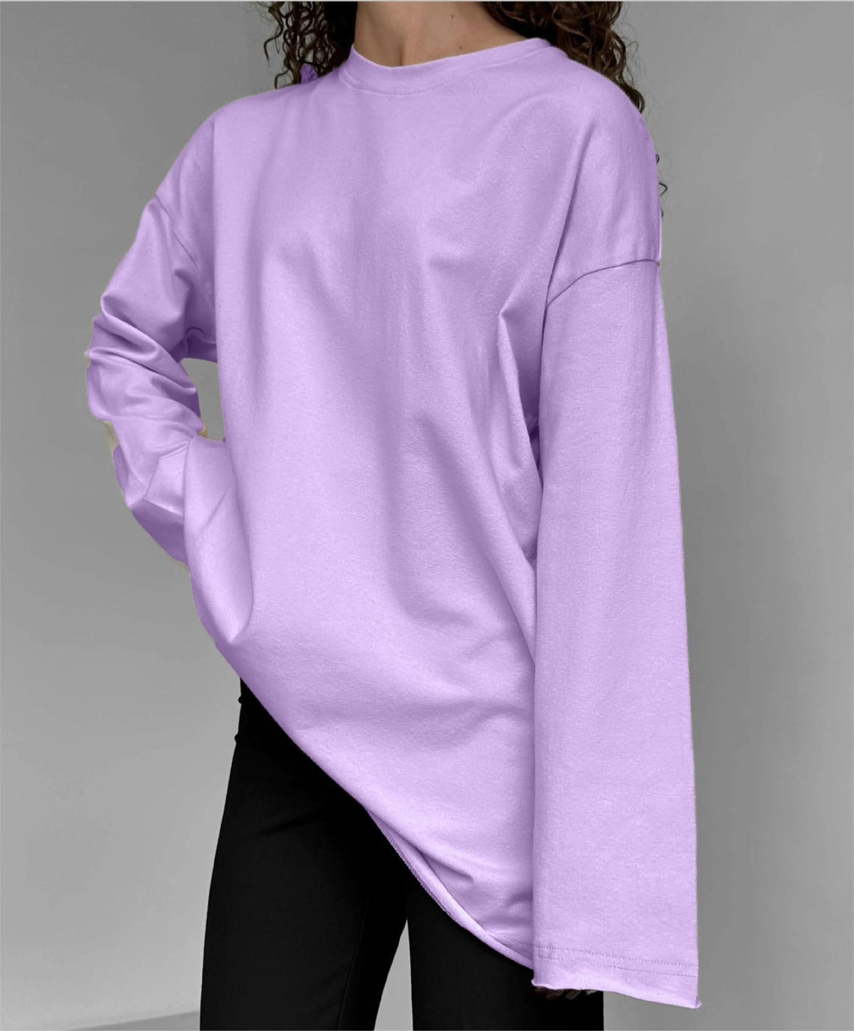 Spring Autumn Cotton Long Sleeved Tee Women Hand Worn Loose Top