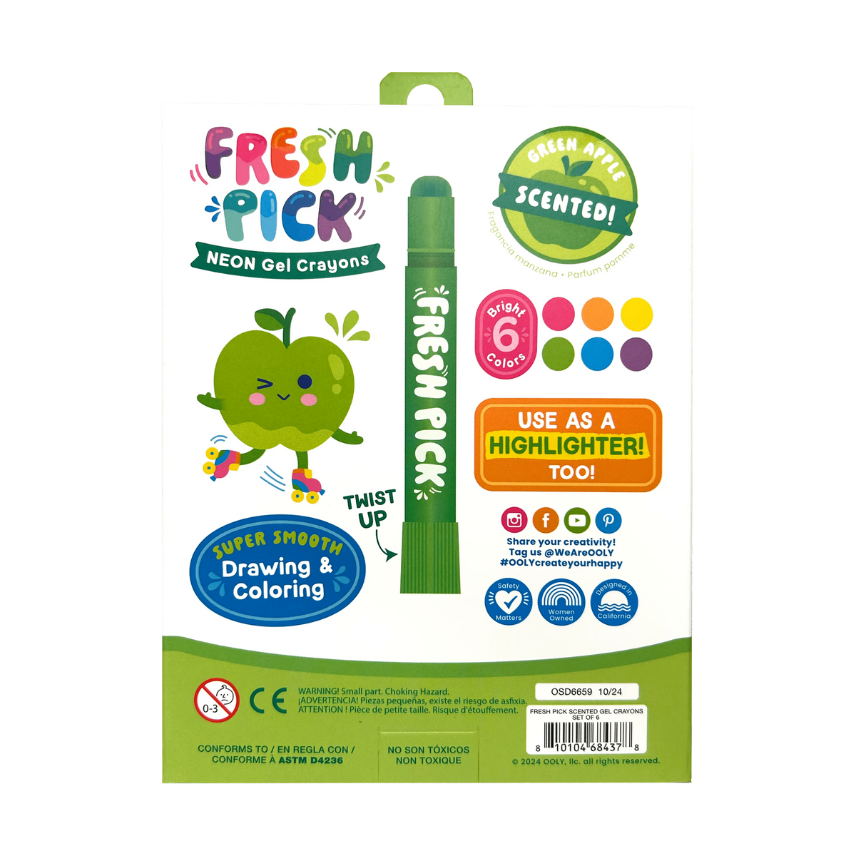 Fresh Pick Apple Scented Gel Crayons