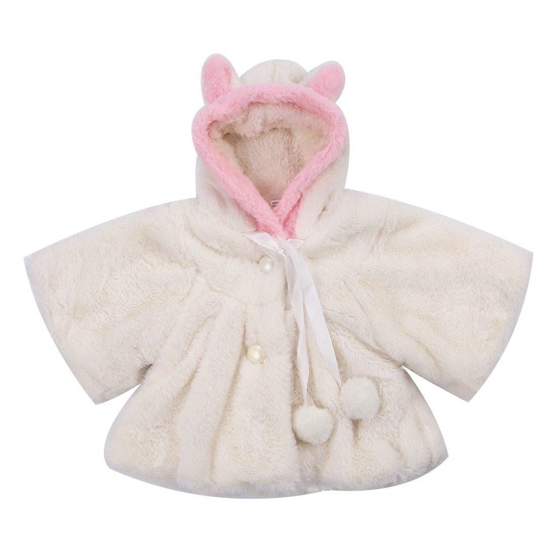 Newborn Baby Girls Fur Winter Warm Coat Cloak Jacket For Girls In With Cozy and Warm Material