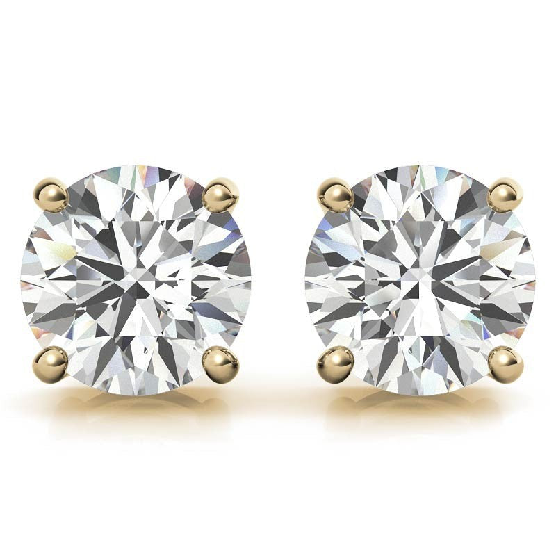 0.50 CTW AGI Certified Lab Grown Diamond (G-VS) Stud Earrings in Choice Of 14K White or Yellow Gold