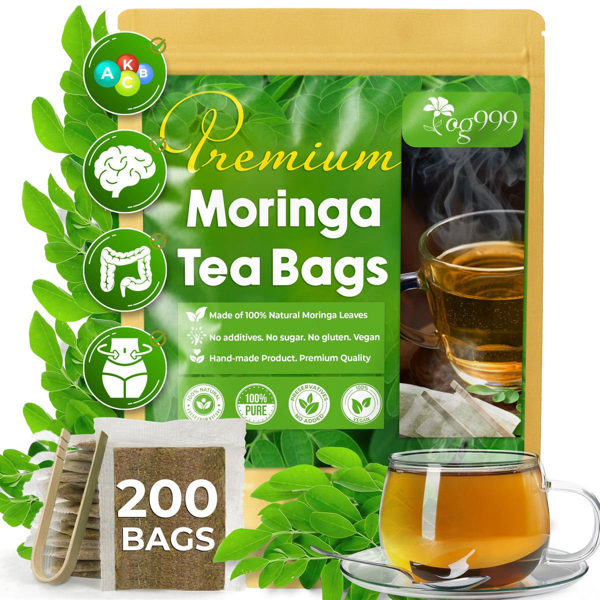 TOG999 Anti-Inflammatory Herbal Tea Blend – Mindful Morning Cup for Gut Health and Stress Relief at Home