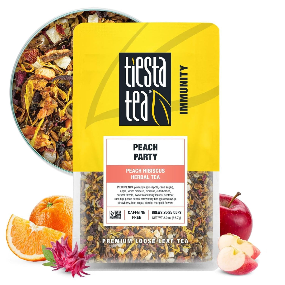 Tiesta Tea Blueberry Wild Child Loose Leaf Herbal Tea – Housewarming and Valentine's Day Gift for the Wellness-Minded Friend, 25 Servings