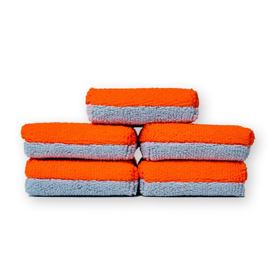 AUTOFIBER Thin Saver Applicator Terry Microfiber Coating Applicator Sponge w/ Plastic Barrier