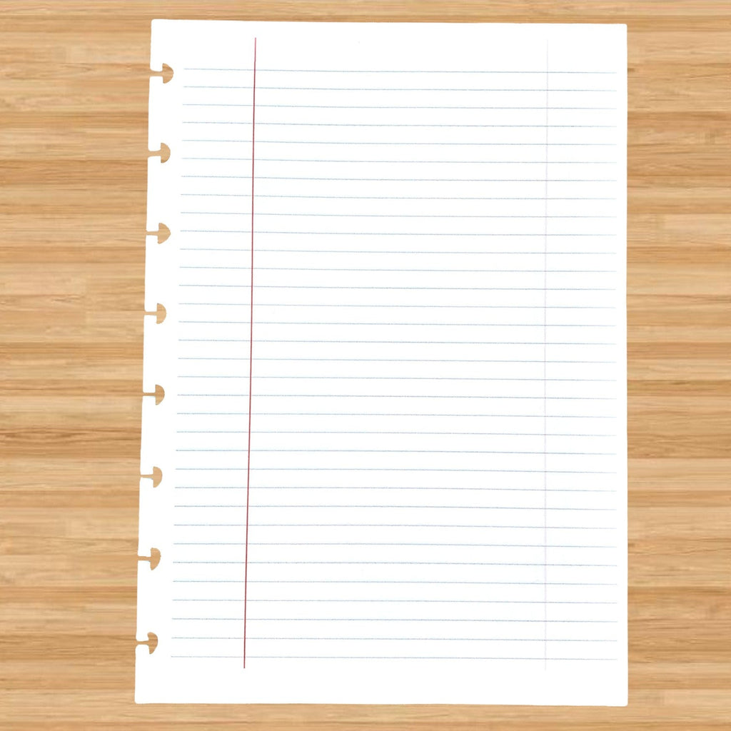 Composition Lined Discbound Notebook Insert - A5 Junior - Lined - Fountain Pen Friendly Paper