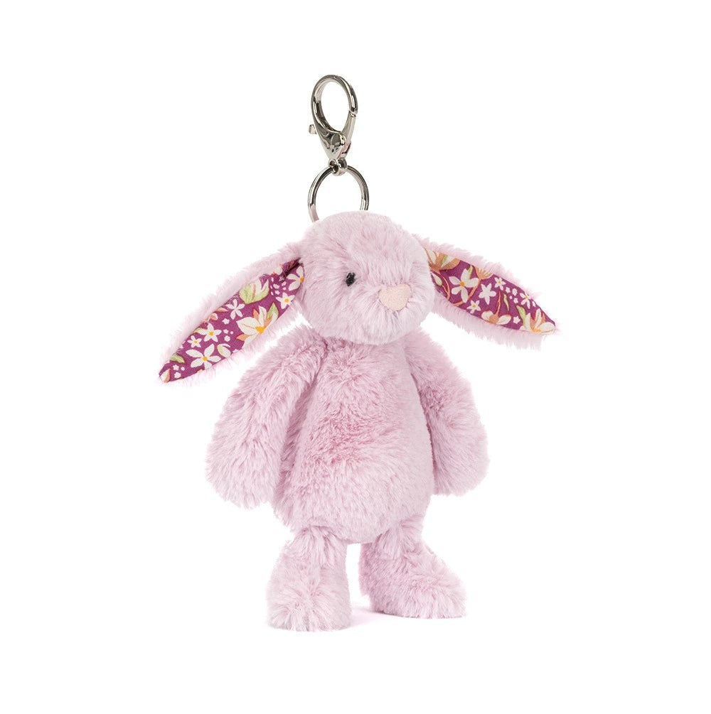 Jellycat Thistlepop Blossom Bunny Bag Charm 紫色碎花賓尼兔鑰匙扣