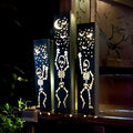 Dancing Bones Solar Tube Lights - Skeletons - Steel