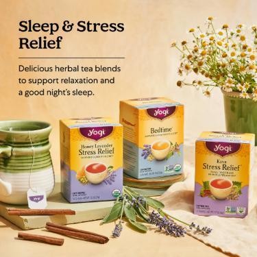 Yogi Tea Kava Stress Relief – Post-Work Decompression, Organic Tea to Transition Out of Work Mode