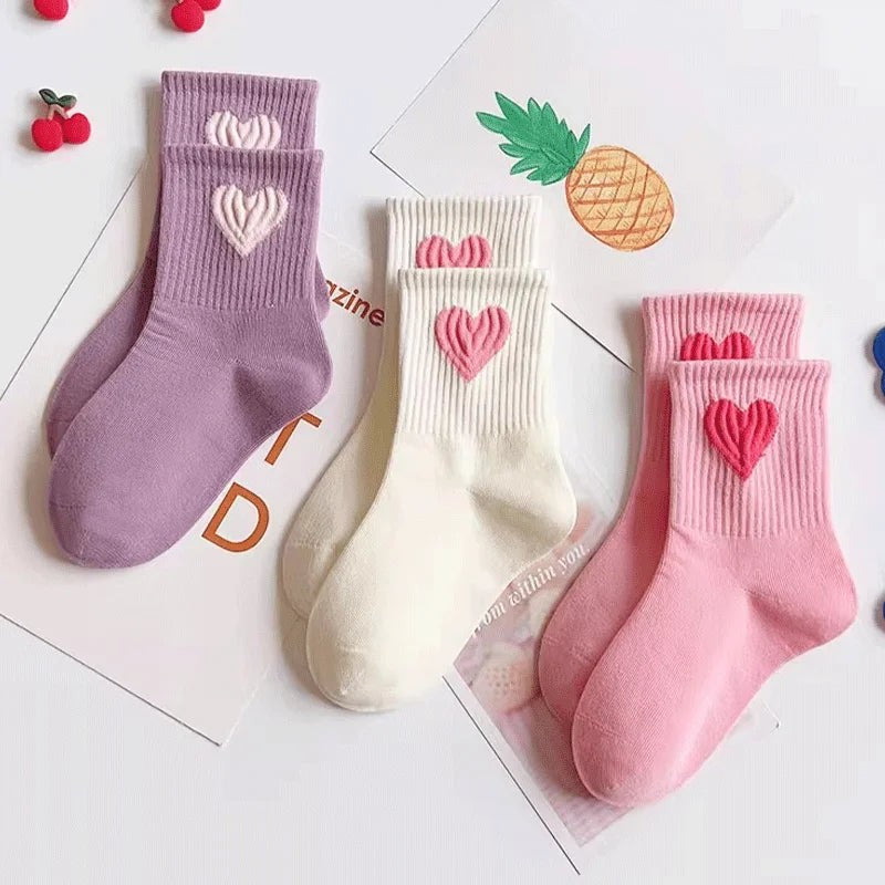 Girls Mid Calf Socks 5 Pairs Quick Dry Athletic 1-14 Years