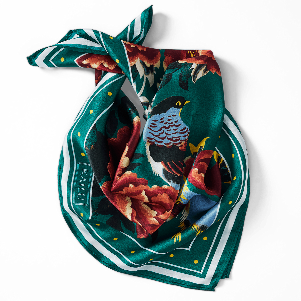 KAILU Imperial Bloom Silk Scarf – Luxury Accessory