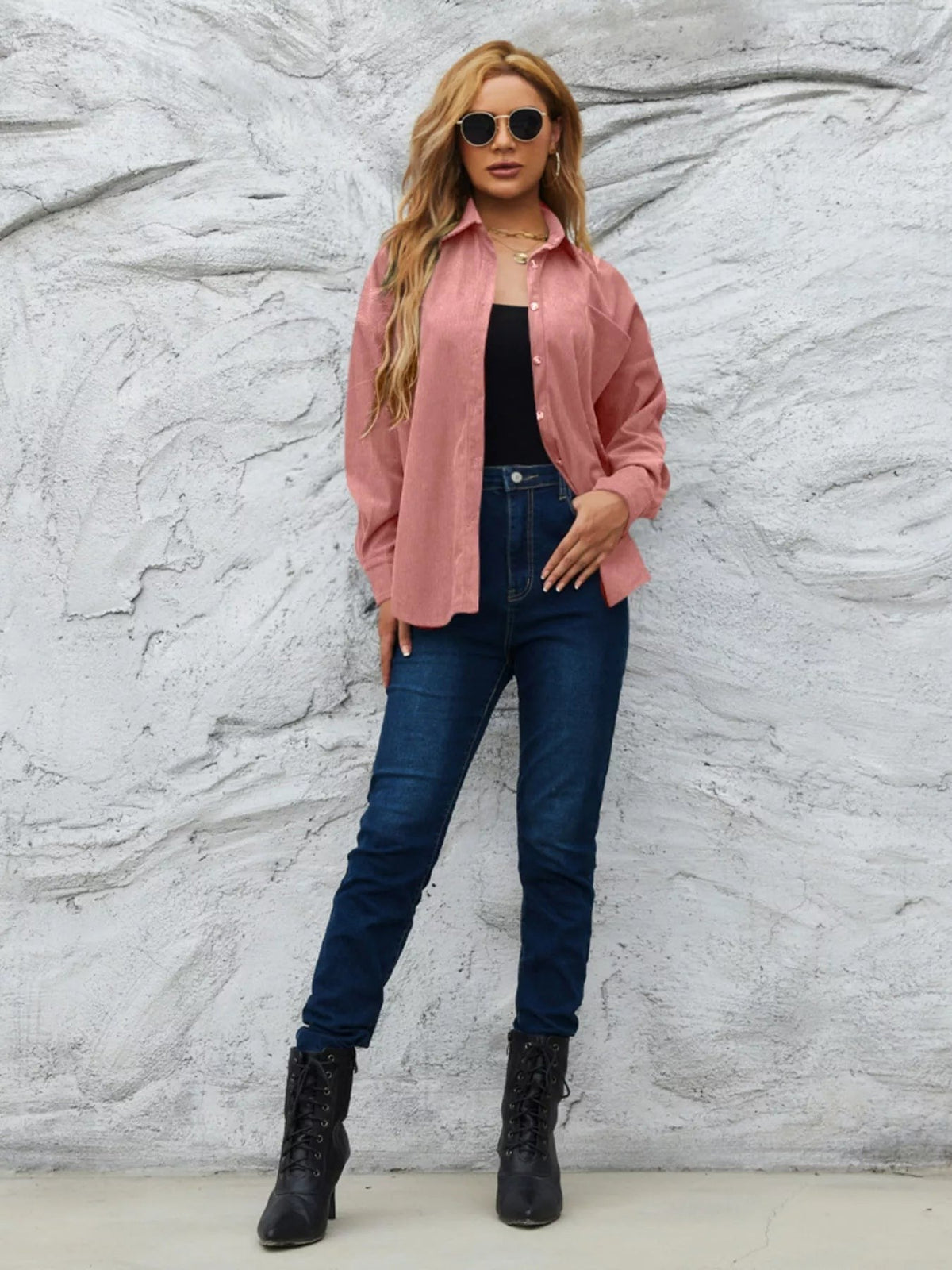 Corduroy Button-Up Shirt