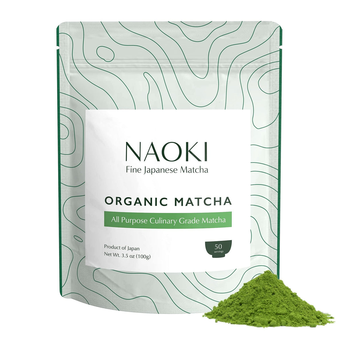 Naoki Matcha Superior Ceremonial Blend – Morning Focus Drink for Remote Workers and Creatives in 100g Tin