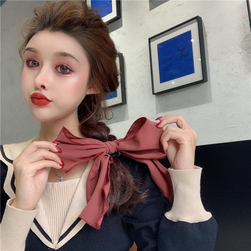 Bowknot Hair Scrunchies Women's Girls Sweet Elastic Hair Bands Elegant Hair Tie Rope Rubber Band Hair Gum Gorgeous Hair Accessories Women's