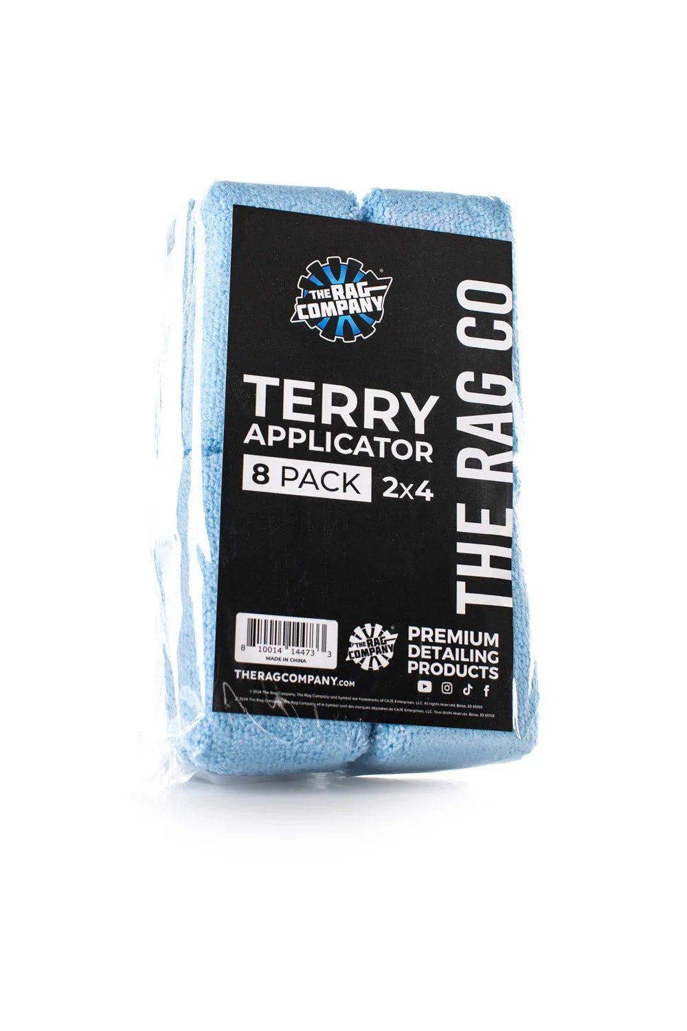 THE RAG COMPANY Terry Detailing Sponge - 2x4 - BLUE (8 Pack)