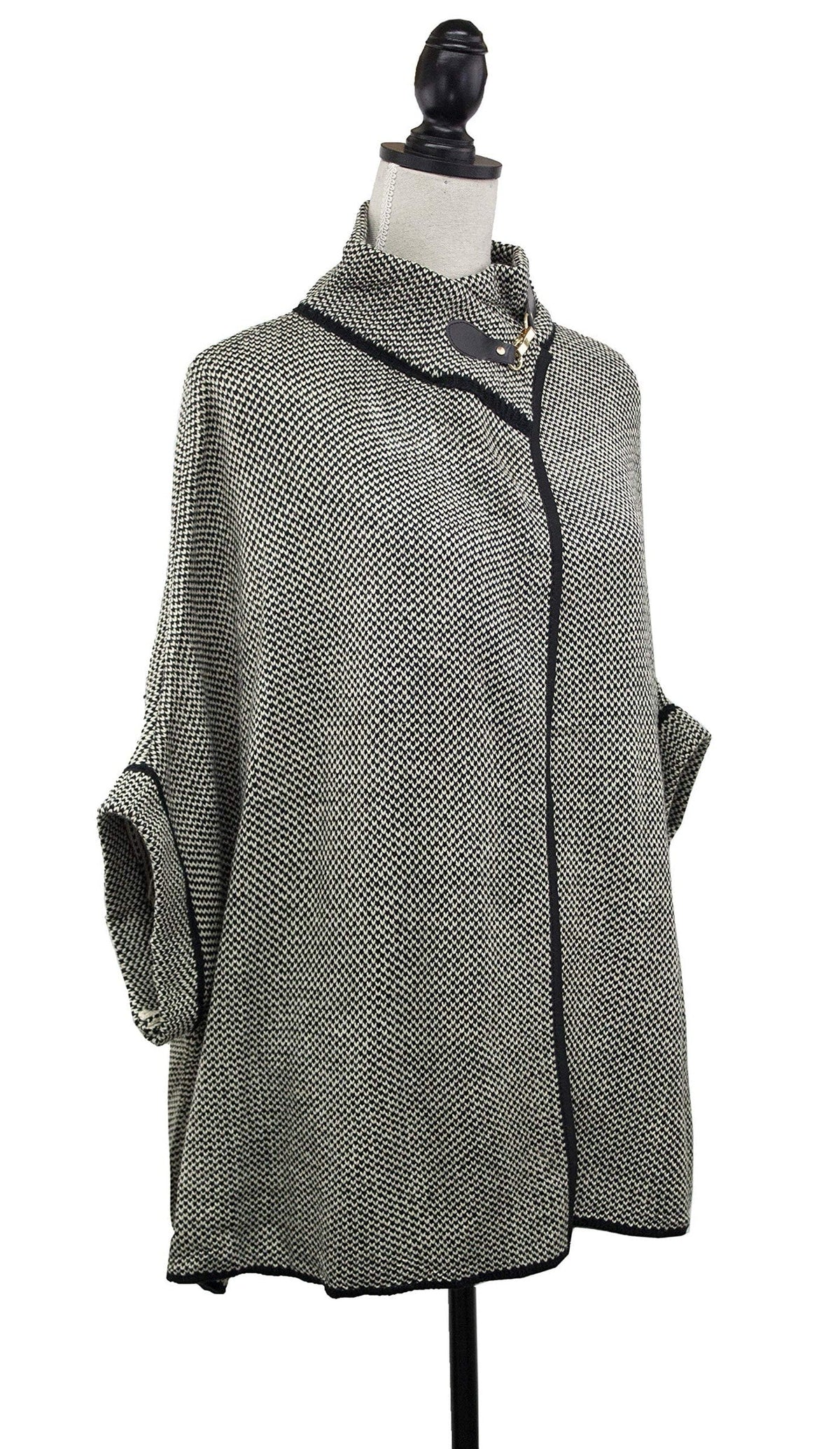 stylesilove Women Sweater Knit Cardigan with Buckle Fashion Jacket Shawl Poncho Warm Wrap for Fall Winter Season