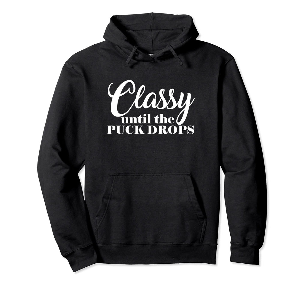 Hockey Supporter Sports Mom Classy Hoodie - Novelty Apparel for Adults