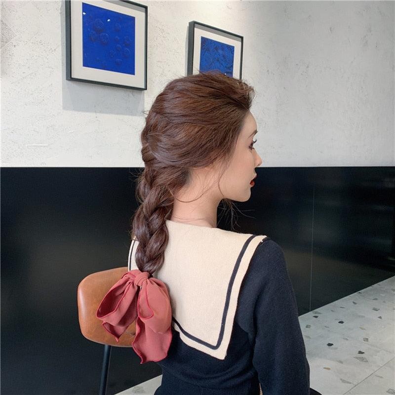 Bowknot Hair Scrunchies Women's Girls Sweet Elastic Hair Bands Elegant Hair Tie Rope Rubber Band Hair Gum Gorgeous Hair Accessories Women's