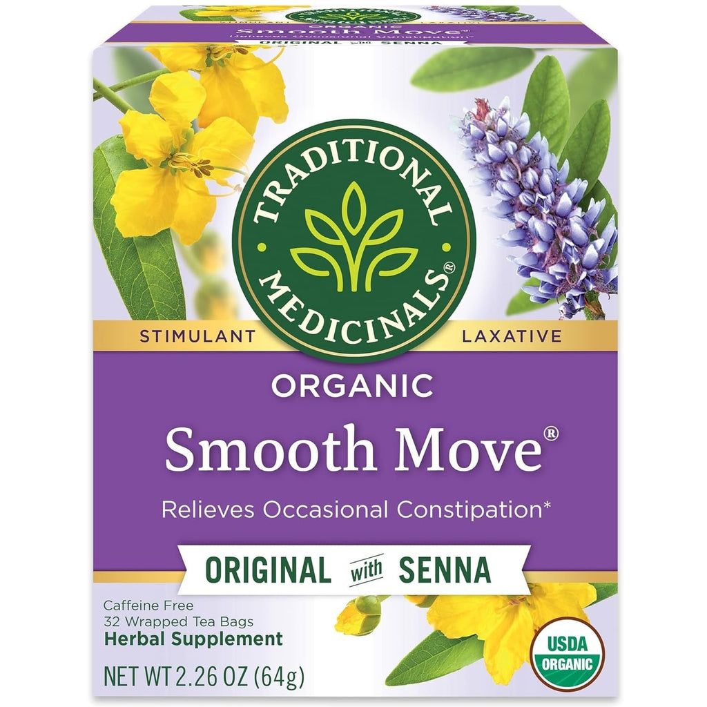 Traditional Medicinals Smooth Move – USDA Organic Digestive Tea Free from Synthetic Chemicals and Additives