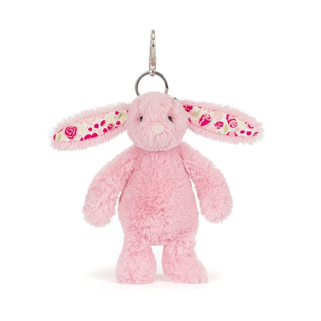Jellycat Blushkin Blossom Bunny Bag Charm 粉紅玫瑰花耳賓尼兔鑰匙扣