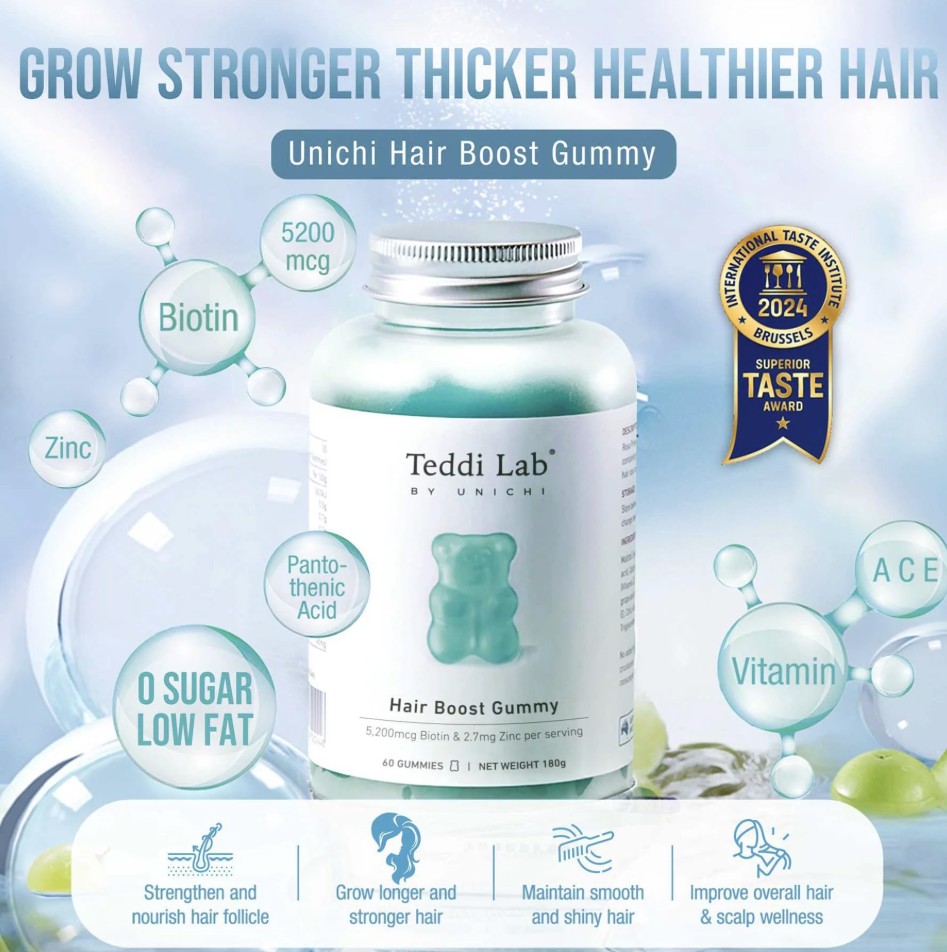 Teddi Lab Hair Boost Gummy Plus 升級版生髮養髮小熊軟糖 (海鹽青提味) 180g