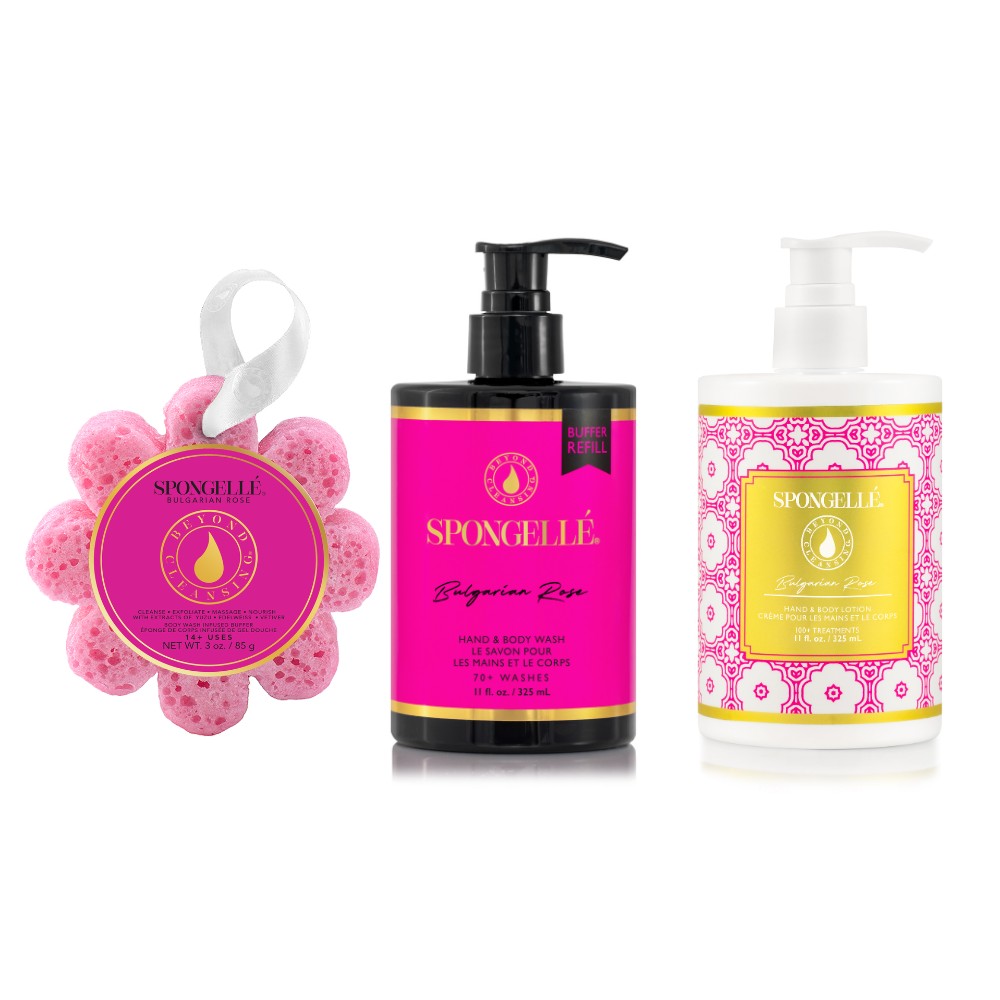 Bulgarian Rose Wild Flower, Body Wash Refill, and Body Lotion Set