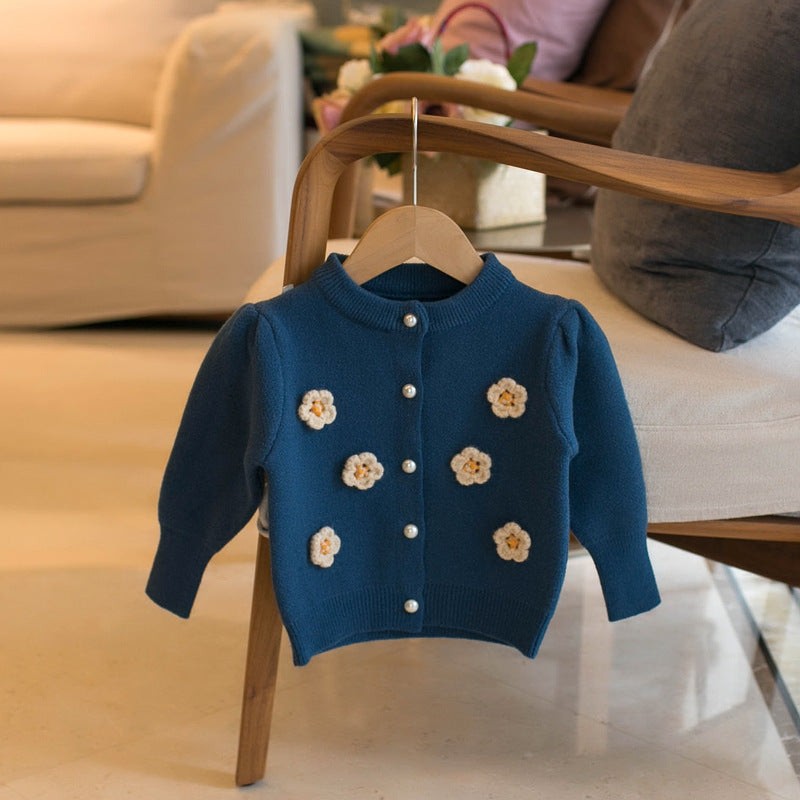 Children's Sweater Flower Girls Cardigan