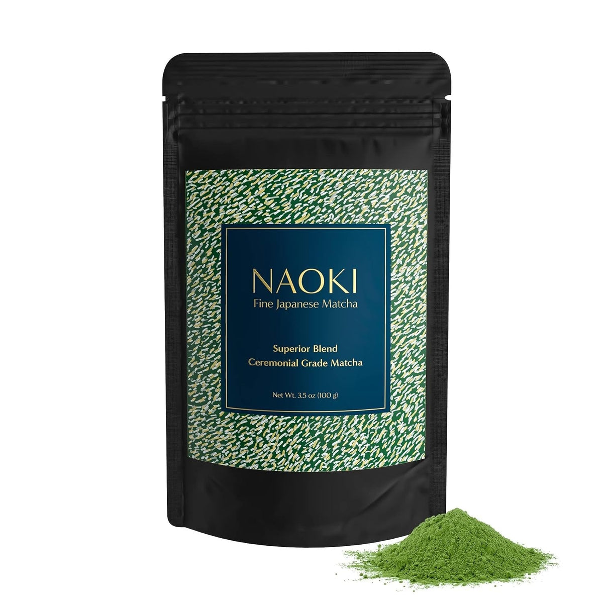 Naoki Matcha Superior Ceremonial Blend – Morning Focus Drink for Remote Workers and Creatives in 100g Tin