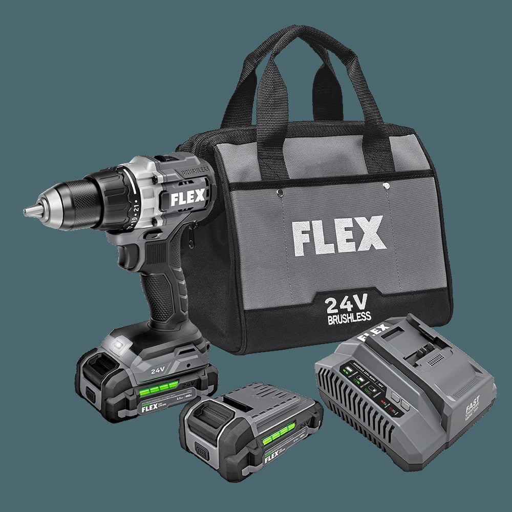 FLEX 1/2" 2-SPEED DRILL DRIVER KIT
