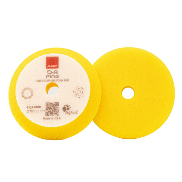 RUPES D-A Fine Yellow Foam Polishing Pad | One-Step Polishing & Finishing Foam Pad