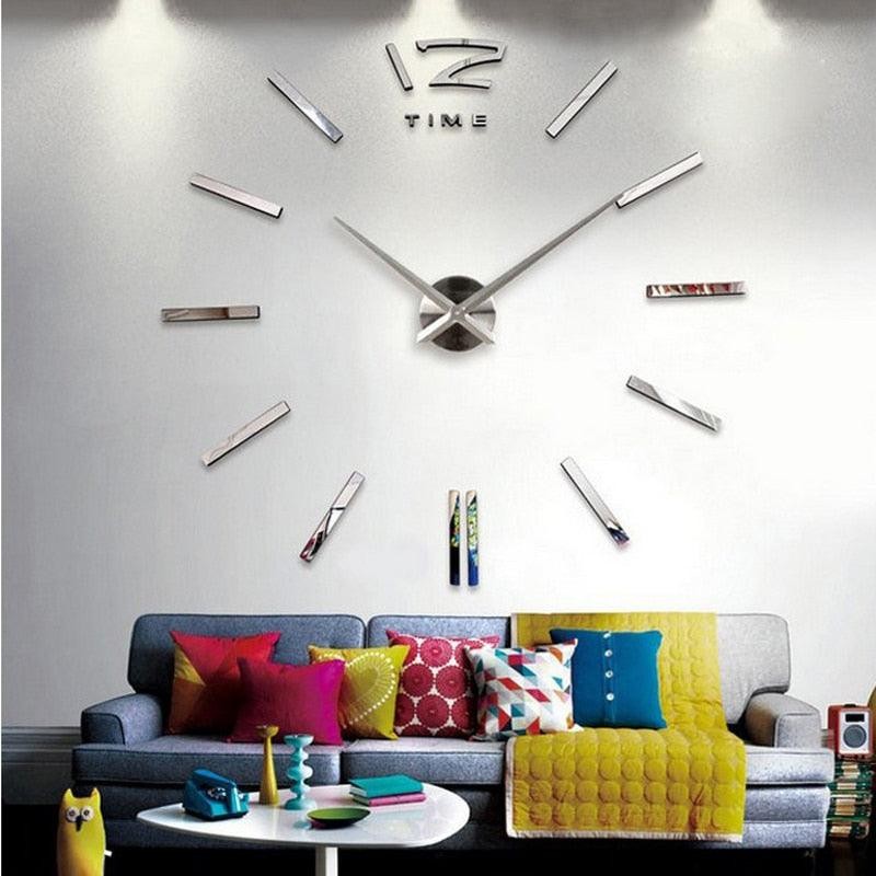 Wall Clock Watch Clocks 3D Frameless Wall Clock Large Stickers Wall Decoration for Living Room Bedroom 3D Acrylic Mirror Stickers Living Room Quartz Needle Europe