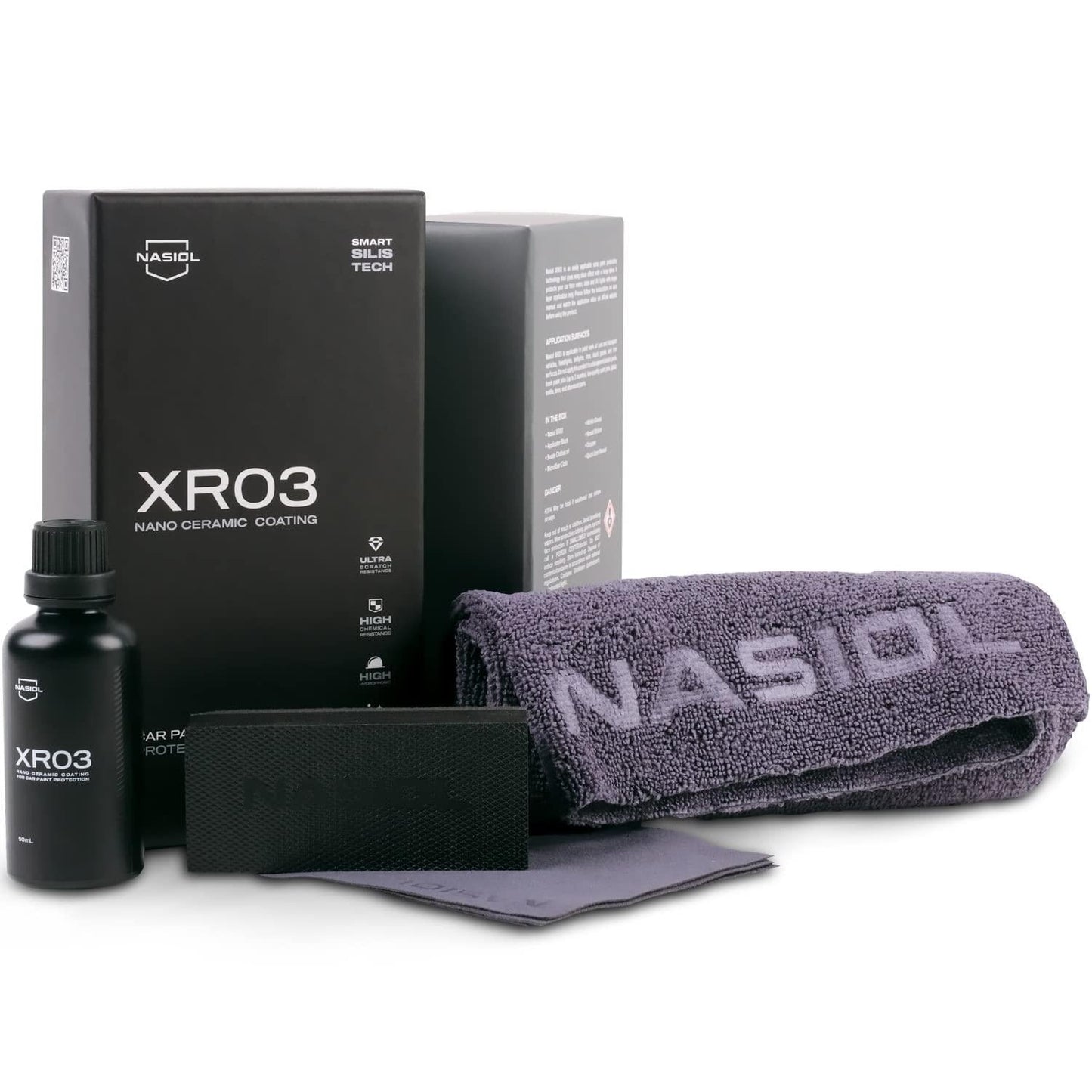 Nasiol XR03 Ceramic Coating Professional-Grade Hydrophobic Protection Advanced Paint Protection with Exceptional Water Beading and Surface Gloss