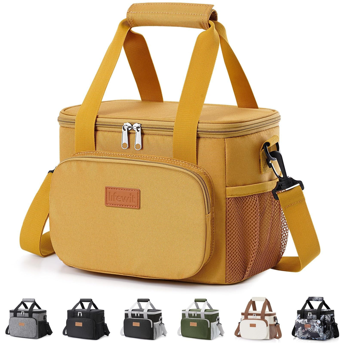 Lifewit Portion-Control Lunch Tote for Wellness Routines – 9L Insulated Bag for Fresh Salads and Snacks
