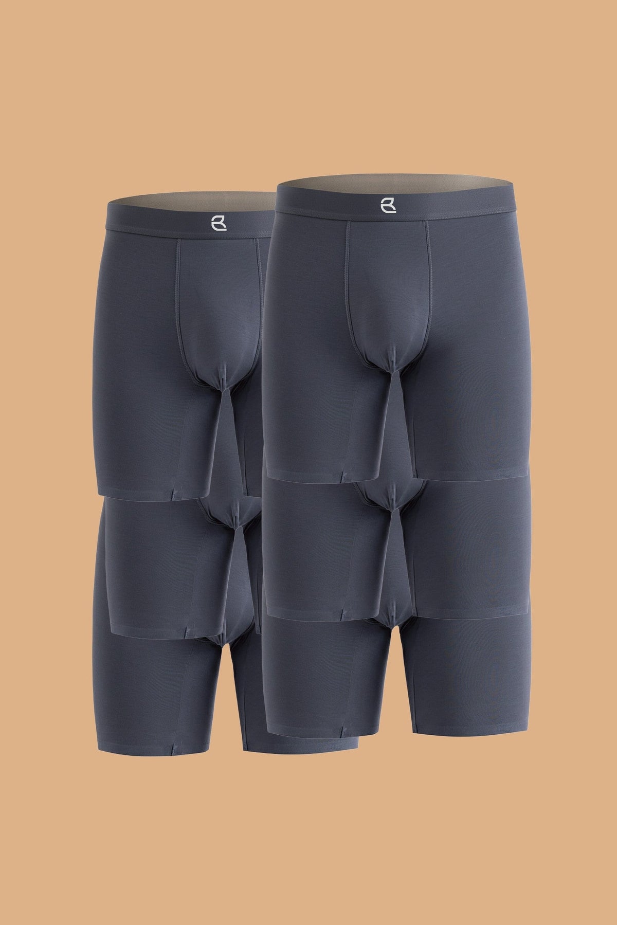 6-Pack Men’s Seamless Anti-Chafe Long Boxer Brief