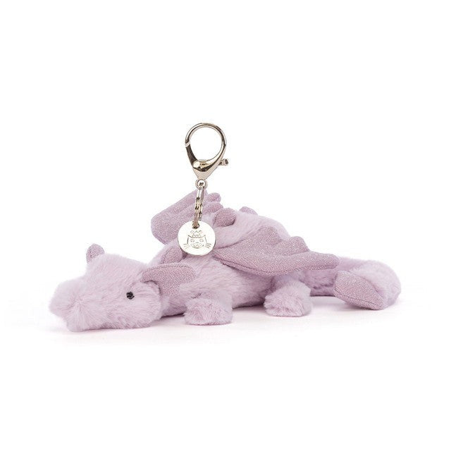 Jellycat Lavender Dragon Bag Charm 迷你薰衣草紫雪龍 (鑰匙扣)