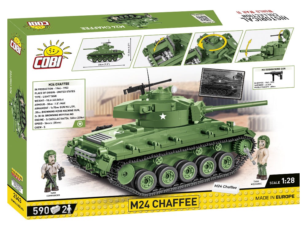 COBI-2543-M24 Chaffee-588 brick light tank (588pcs)